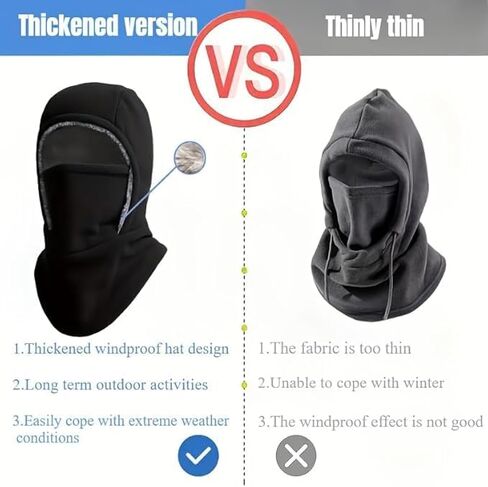 Ski Mask for Men Women Fleece Balaclava Face Covers, Neck Warmer Ear Protection,Outdoor Headwear for Cycling, Running in Saudi Arabia