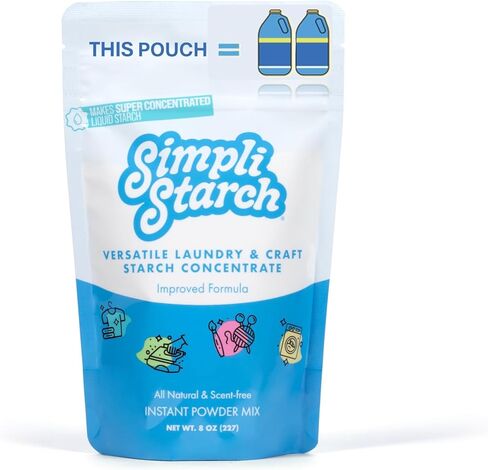 Simpli Starch® Dry Mix Makes Super Concentrated Liquid Starch For Laundry. Ideal Refill For Non-Aerosol Spray Bottles & Travel, Perfect For Crafts - Pack- 8oz (1) in Kuwait