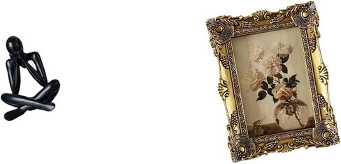 Fenteer سطح المكتب تمثال مجردة النحت مكتب ديكور المنزل إطار الصورة المزخرفة العتيقة الباروك الإطار منضدية الحائط إطار الصورة مادة الراتنج in Saudi Arabia