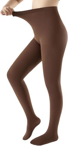 Women's 80 Denier Soft Opaque Tights, High Waist Solid Color Footed Pantyhose in Saudi Arabia