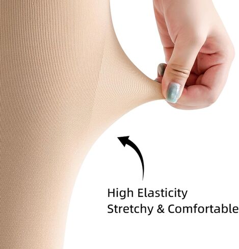 Women's 80 Denier Soft Opaque Tights, High Waist Solid Color Footed Pantyhose in Saudi Arabia