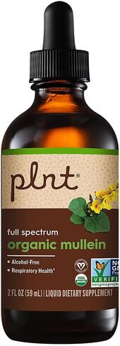 Organic Liquid Mullein a" Full Spectrum a" Supports Healthy Respiratory Function a" Alcohol-Free (2 fl. oz.) in Kuwait