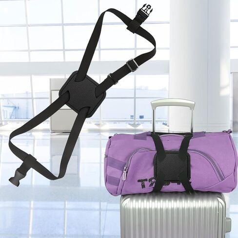 Luggage Straps, Elastic Bungee for Bags – Adjustable Belt for Suitcases, Travel Portable Luggage Straps Attaching an Extra Bag（Black） in Saudi Arabia