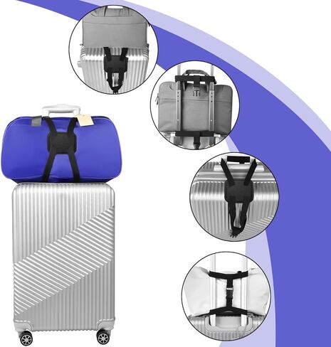 Luggage Straps, Elastic Bungee for Bags – Adjustable Belt for Suitcases, Travel Portable Luggage Straps Attaching an Extra Bag（Black） in Saudi Arabia