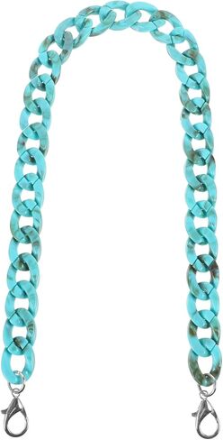 DOITOOL Turquoise Acrylic Purse Chain : Unique Big Fish Bone Design Beaded Chain Strap for Bag Stylish Charm Replacement for Handbags Purses Messenger Bags for Parties Travel Everyday Use 23.62 Inch in Saudi Arabia