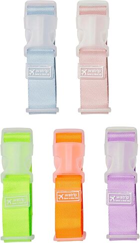 5 PcsLuggage Straps, Portable Colorful Luggage Belt, Add a Bag Luggage Straps Grippers with Release Buckle for Car Travel & Outdoor Use Luggages Suitcases Add a Bag Over Handle, Easy to Carry in Saudi Arabia