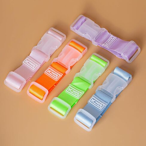5 PcsLuggage Straps, Portable Colorful Luggage Belt, Add a Bag Luggage Straps Grippers with Release Buckle for Car Travel & Outdoor Use Luggages Suitcases Add a Bag Over Handle, Easy to Carry in Saudi Arabia