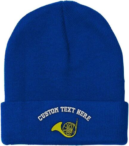 Speedy Pros Beanies for Men French Horn Music A Embroidery General Music Winter Hats for Women Acrylic Skull Cap 1 Size in Saudi Arabia