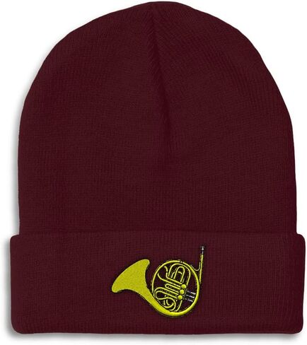 Speedy Pros Beanies for Men French Horn Music A Embroidery General Music Winter Hats for Women Acrylic Skull Cap 1 Size in Saudi Arabia