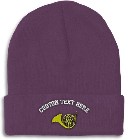 Speedy Pros Beanies for Men French Horn Music A Embroidery General Music Winter Hats for Women Acrylic Skull Cap 1 Size in Saudi Arabia