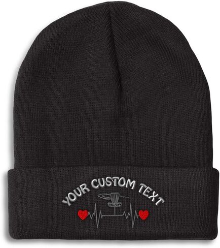 Custom Beanies for Men Disc Golf Throwing Lifeline Game Golfing Golfer Skull Cap Acrylic One Size in Saudi Arabia