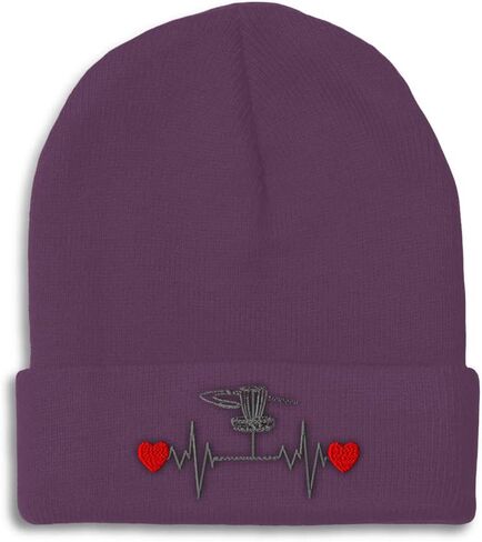 Custom Beanies for Men Disc Golf Throwing Lifeline Game Golfing Golfer Skull Cap Acrylic One Size in Saudi Arabia