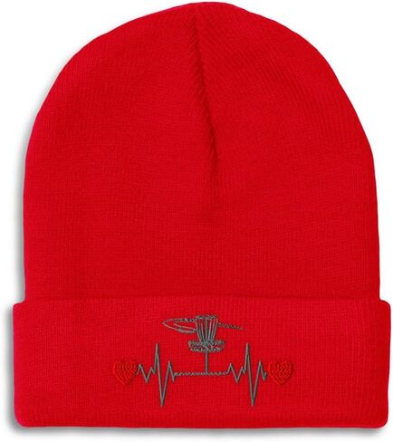 Custom Beanies for Men Disc Golf Throwing Lifeline Game Golfing Golfer Skull Cap Acrylic One Size in Saudi Arabia