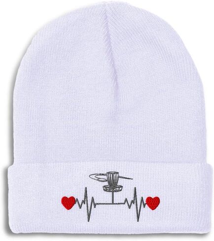 Custom Beanies for Men Disc Golf Throwing Lifeline Game Golfing Golfer Skull Cap Acrylic One Size in Saudi Arabia