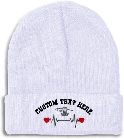 Custom Beanies for Men Disc Golf Throwing Lifeline Game Golfing Golfer Skull Cap Acrylic One Size in Saudi Arabia