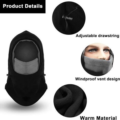 Winter-Fleece-Balaclava Women Men Ski Mask Neck Warm Windproof for Cold Weather Motorcycle Bike Cycling in Saudi Arabia