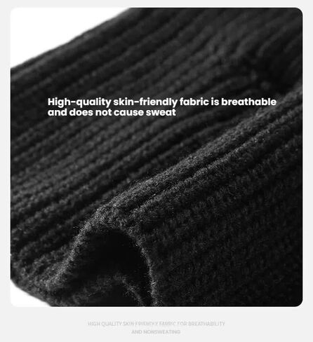 2 in 1 Balaclava Face Mask Beanie Hat - Knitted Beanie for Men Women Winter Warm Full Face Cover Ski Mask for Outdoor Sports in Saudi Arabia