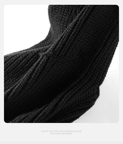2 in 1 Balaclava Face Mask Beanie Hat - Knitted Beanie for Men Women Winter Warm Full Face Cover Ski Mask for Outdoor Sports in Saudi Arabia