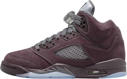 حذاء Jordan Boy's Air 5 Retro SE (للأطفال الكبار) عنابي عميق/جرافيت فاتح/فضي معدني 7 Big Kid M in Saudi Arabia