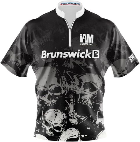Logo Infusion I AM Bowling Jersey ياقة وشاح بأكمام قصيرة 2120-BR صنع في الولايات المتحدة الأمريكية برونزويك in Kuwait