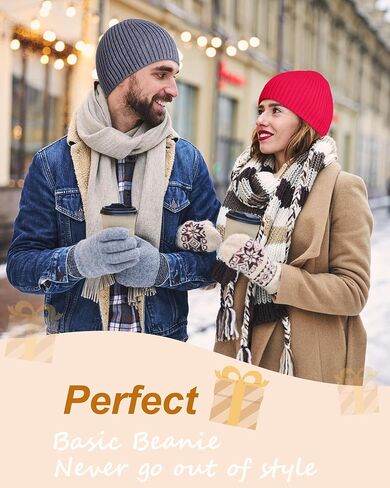 ROYBENS Wool Beanie for Men Women, Seamless Knit Warm Winter Hat Cuffless Soft Trawler Fisherman Beanies Watch Cap Skull Caps in Saudi Arabia