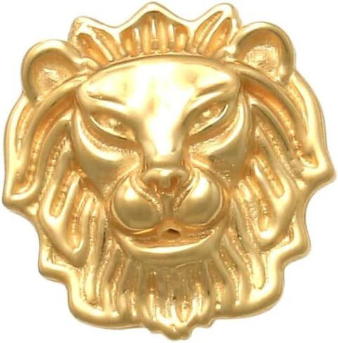 ANYGOLDS 14k Real Solid Gold Unique Lion Stud Earring - Ideal for Cartilage Daith Helix Tragus Conch Rook & Snug - 18gauge Ear Post Stud - Perfect for Minimalist Design - Sold as a Single in Saudi Arabia