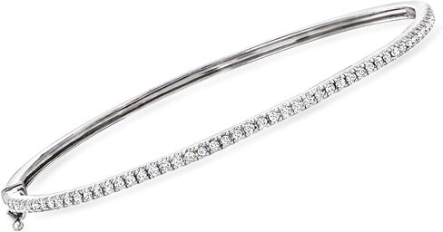 Ross-Simons 0.50 ct. t.w. Diamond Bangle Bracelet in Sterling Silver in Saudi Arabia