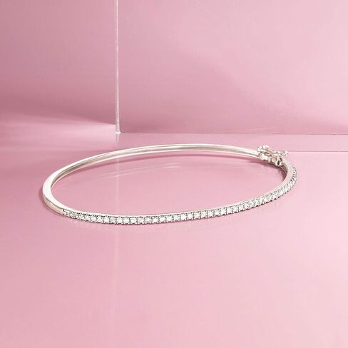 Ross-Simons 0.50 ct. t.w. Diamond Bangle Bracelet in Sterling Silver in Saudi Arabia