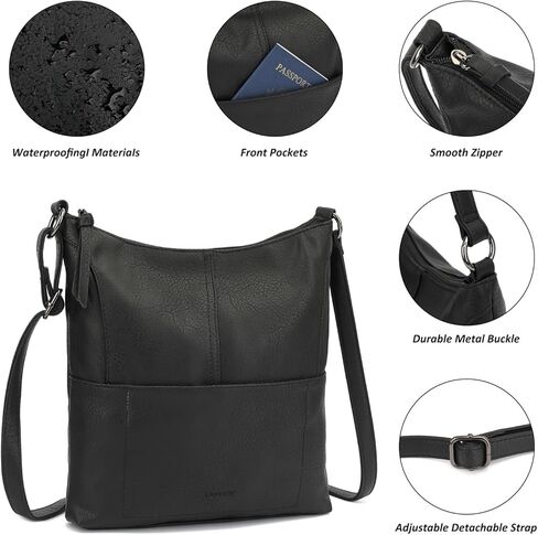 حقائب يد TANTOMI Crossbody للنساء من الجلد النباتي ومحفظة وحقيبة كتف مع حزام كتف قابل للتعديل in Kuwait