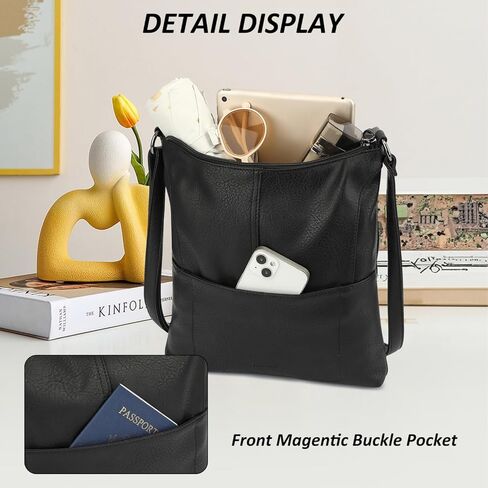 حقائب يد TANTOMI Crossbody للنساء من الجلد النباتي ومحفظة وحقيبة كتف مع حزام كتف قابل للتعديل in Kuwait