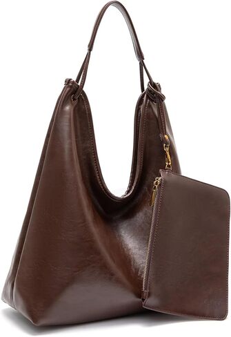 Oversized Slouchy Hobo Bag for Women, Large 15.7" Leather Crossbody Tote & Shoulder Bag with Zipper in Saudi Arabia