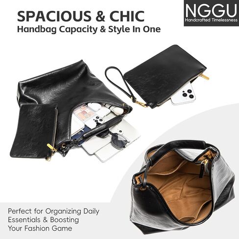 Oversized Slouchy Hobo Bag for Women, Large 15.7" Leather Crossbody Tote & Shoulder Bag with Zipper in Saudi Arabia
