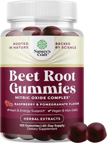 Flow Boosting Beet Root Gummies - Invigorating Beet Gummies for Adults Nitric Oxide Energy & Heart Health Support with Grapeseed Pomegranate & Vitamin B12 - Vegan Non-GMO & Gluten Free - 60 Count in Saudi Arabia