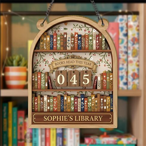 Personalized Books Read Tracker, Books Read This Year Counter, Book Tracker for Bookshelf Decor, Reader Gift, Bookworm Lover Gift, Bookish Christmas Gifts 06 in Saudi Arabia