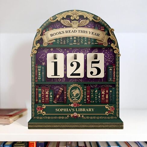 Personalized Books Read Tracker, Books Read This Year Counter, Book Tracker for Bookshelf Decor, Reader Gift, Bookworm Lover Gift, Bookish Christmas Gifts 06 in Saudi Arabia