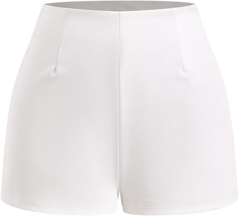 Women's High Waisted Shorts Elegant Straight Leg Business Work Tailored Shorts in Saudi Arabia