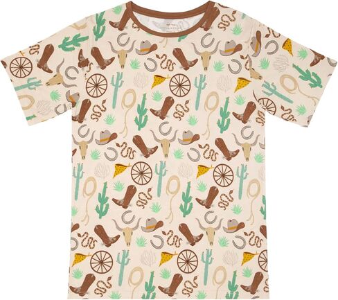Little Sleepies Men's Pajama Shirt, Viscose Derived from Bamboo Mens Sleepwear, Soft Pajama Top, Short Sleeve Lounge T-Shirt in Saudi Arabia
