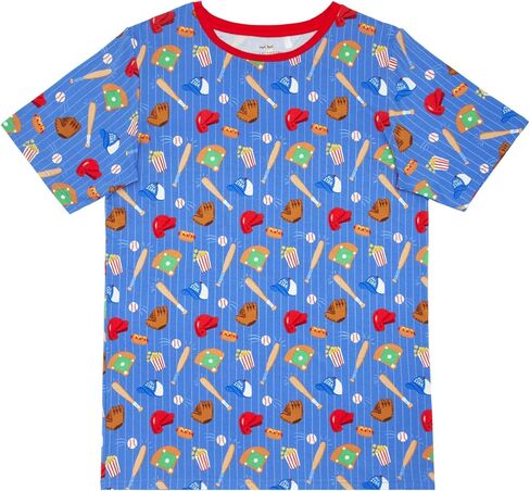 Little Sleepies Men's Pajama Shirt, Viscose Derived from Bamboo Mens Sleepwear, Soft Pajama Top, Short Sleeve Lounge T-Shirt in Saudi Arabia