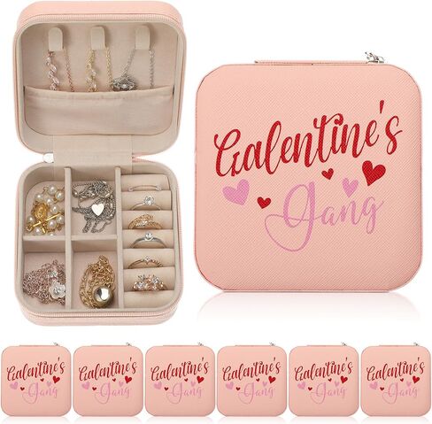 6 Pcs Girls Trip Gifts Favors Jewelry Organizer with Pattern Birthday Gifts for Women Bestie Bride Wedding Anniversary for Mom Wife Girls Weekend Summer Holiday Travel(Girls Trip) in Kuwait