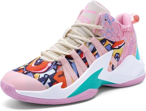 Mens Womens Basketball Shoes High Top Ultra-Light Fashion Anti Slip Streetball Master Breathable Outdoor Sneakers Cushioning Shoes for Fitness in Saudi Arabia