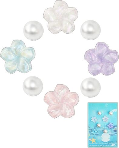 Mermaid Shoe Charms for Girls, Shell, Flower and Pearl, Cute DIY Shoe Decoration Charms Accessories for Party Favors in Saudi Arabia