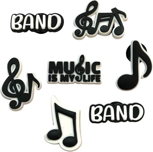 Band Theme Music Shoe Charm Set, 7 Pieces in Saudi Arabia