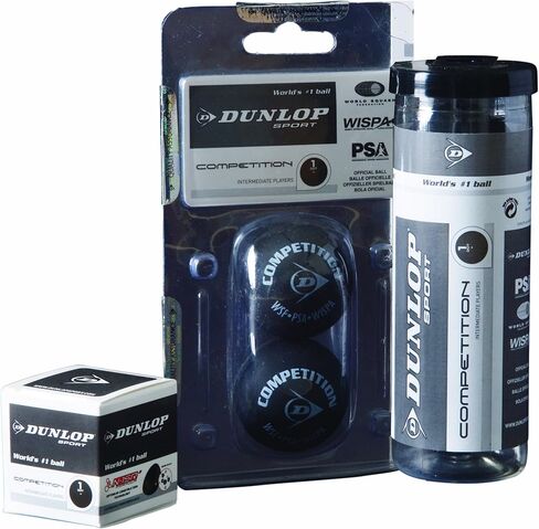 Dunlop Sports Competition Squash Balls, 3-Ball Tube in Kuwait