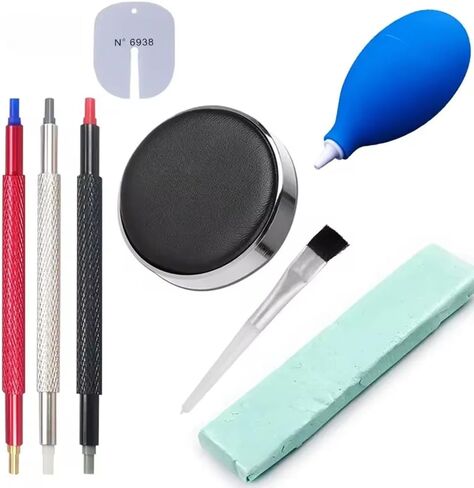 8 Piece Watch Dust Air Blower Pump Cleaning Tool Kit for Wristwatch Parts Cleaner Brush Tool Watch Repair Tool Care Suit in Saudi Arabia