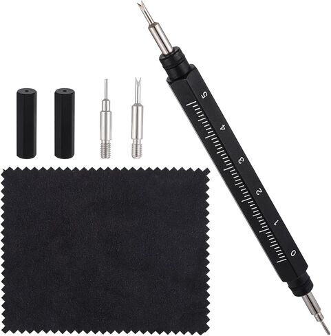 Spring Bar Tool Kit for Remove and Install Watch Band Spring Bars Pins Stainless Steel Watch Band Removal Tool with Caps, 2 Replacement Fork and Cleaning Cloth in Saudi Arabia