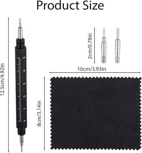 Spring Bar Tool Kit for Remove and Install Watch Band Spring Bars Pins Stainless Steel Watch Band Removal Tool with Caps, 2 Replacement Fork and Cleaning Cloth in Saudi Arabia