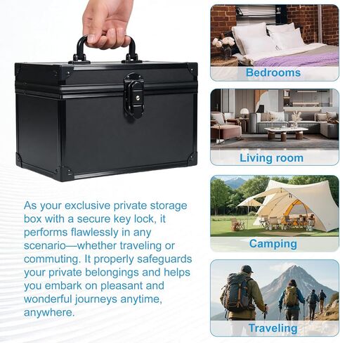 صندوق قفل مقاوم للرائحة مقاس 10 بوصة - حاوية تخزين كبيرة محكمة الغلق للمنزل والسفر، اختيار مثالي للهدايا in Kuwait