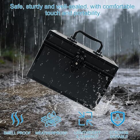 صندوق قفل مقاوم للرائحة مقاس 10 بوصة - حاوية تخزين كبيرة محكمة الغلق للمنزل والسفر، اختيار مثالي للهدايا in Kuwait