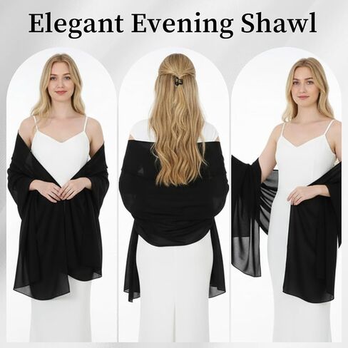 شالات وأغطية شيفون لفساتين السهرة، وشاح ناعم، شال زفاف أنيق، وشاح زفاف للنساء in Kuwait