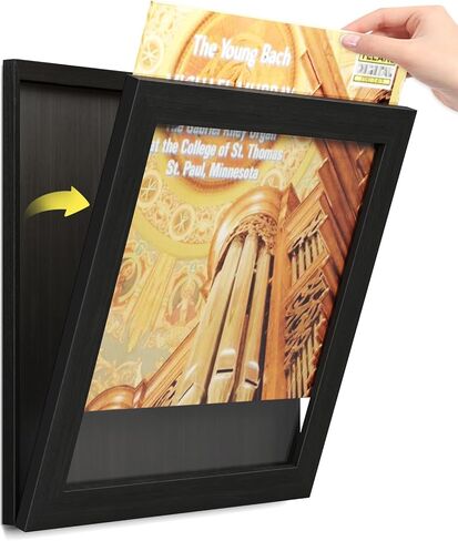 Emfogo Vinyl Record Frame for the Wall, Vinyl Record Display Frame, Album Frames for 12x12 Inch LP Album Cover (1 Pack/Black) in Saudi Arabia